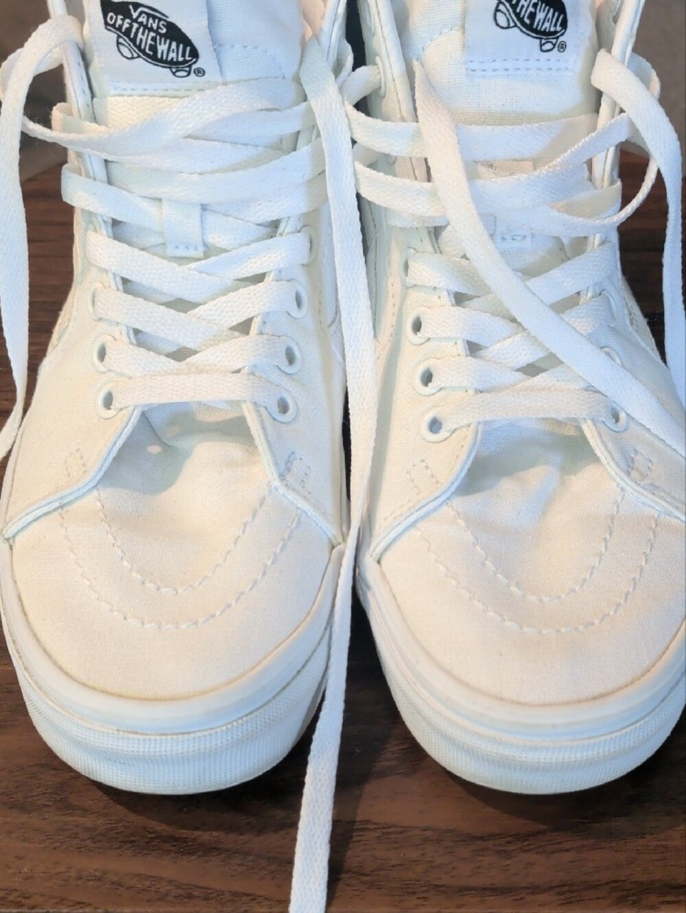 VANS White High-Top Canvas Sneakers - Picture 4 of 8